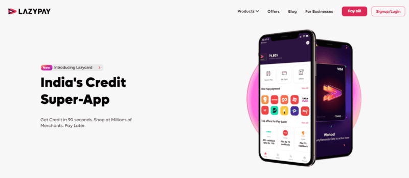 lazypay Buy now pay later